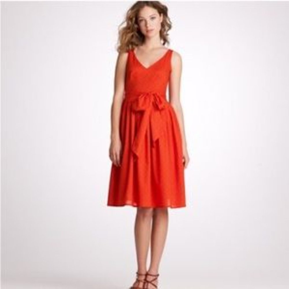 J. Crew Cecelia pleated sundress a-line vneck
